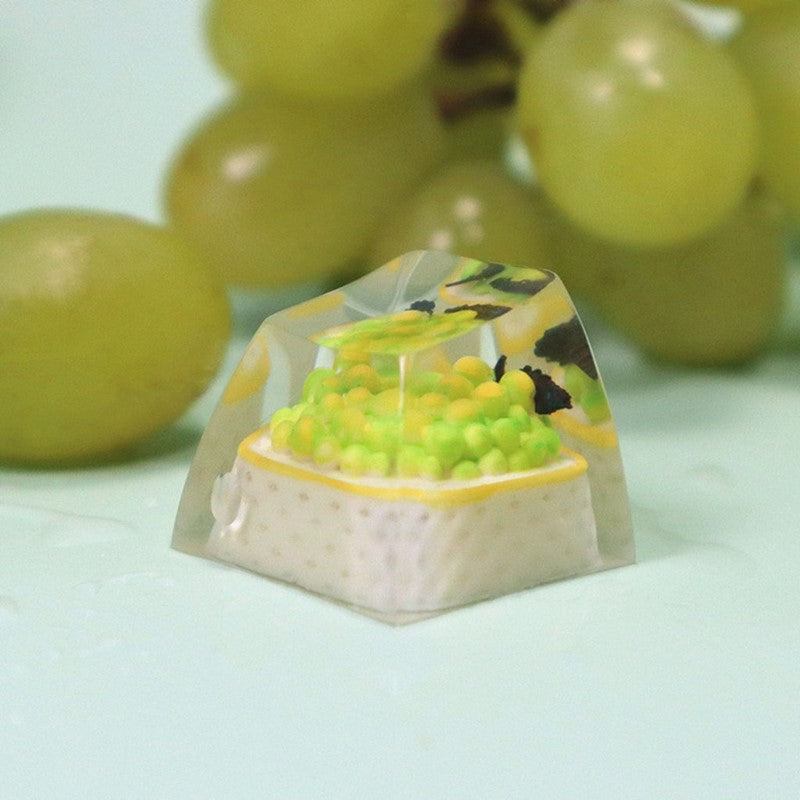 Vergo Customized SA R1 Profile Resin Raisins Keycap For Mechanical Keyboard - Yellow Vergo Customized SA R1 Profile Resin Raisins Keycap For Mechanical Keyboard - Yellow